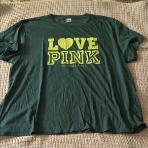 Green Love Pink Graphic T-Shirt